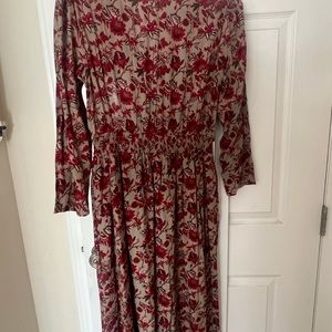 New Lucky Brand MIDI long sleeve dress.